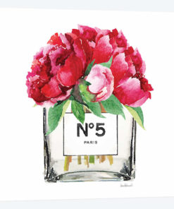 No. 5 Vase With Deep Pink Peonies