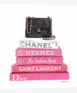Pink Fashion Books With A Black Bag