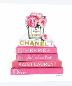 Pink Fashion Books With Pink Peonies