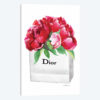 Small Fashion Shopping Bag With Deep Pink Peonies