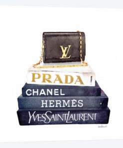 Stack Of Fashion Books With A Clutch Bag
