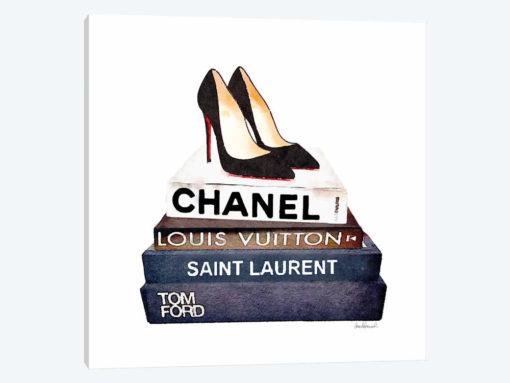 Stack Of Fashion Books With Heels I