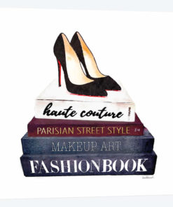 Stack Of Fashion Books With Heels II