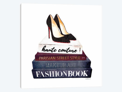 Stack Of Fashion Books With Heels II