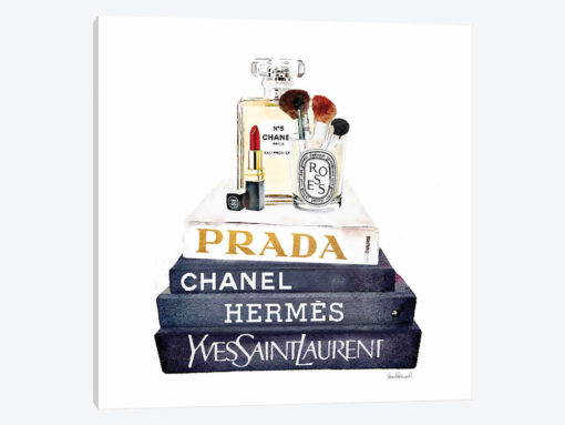 Stack Of Fashion Books With Makeup II