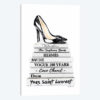 White Fashion Books With Black Heels