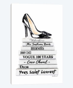 White Fashion Books With Black Heels