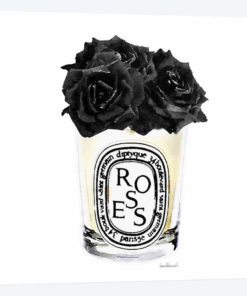 Candle With Black Roses, Square