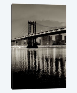 Manhattan Bridge At Night