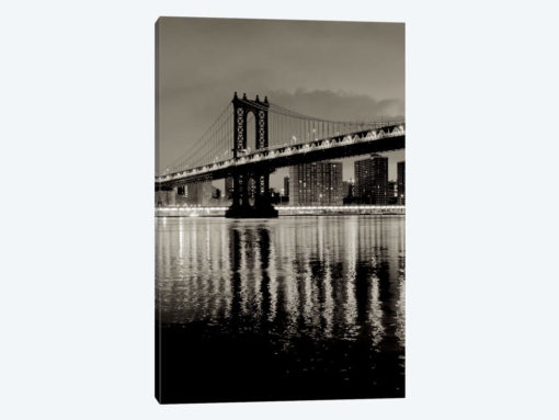 Manhattan Bridge At Night