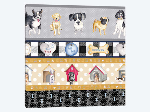 A Dogs Life On Plaid Panels