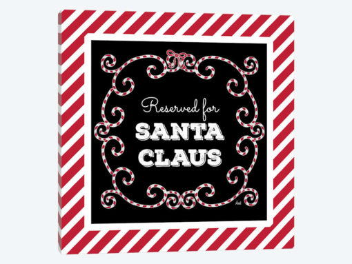 Reserved For Santa On Candy Cane Red Stripes