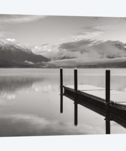 Lake McDonald Dock In Black & White