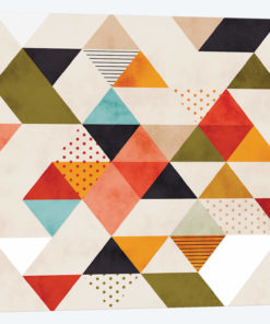 Geometric Mid Century Triangles