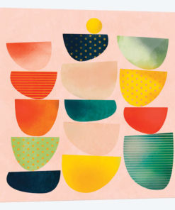 Mid Century Geometric Half Circles