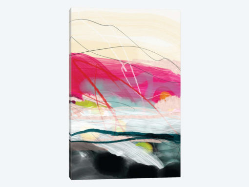 Abstract Landscape Pink Sky