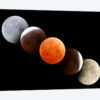 Digital Composite Of Total Lunar Eclipse