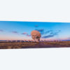 The Very Large Array Radio Telescope In New Mexico At Sunset