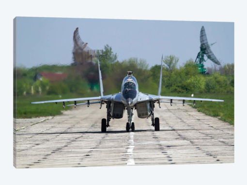 A MiG-29UB Of The Bulgarian Air Force On The Runway At Balchik Air Base