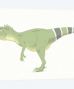 Allosaurus Pencil Drawing With Digital Color