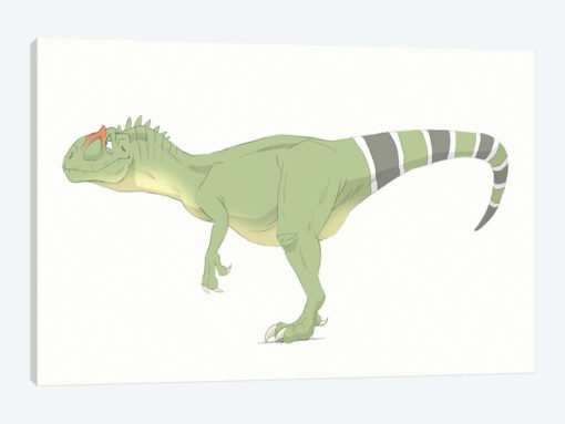 Allosaurus Pencil Drawing With Digital Color