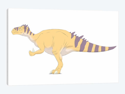 Iguanodon Pencil Drawing With Digital Color