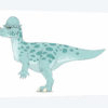 Pachycephalosaurus Pencil Drawing With Digital Color