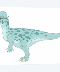 Pachycephalosaurus Pencil Drawing With Digital Color