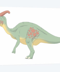 Parasaurolophus Pencil Drawing With Digital Color