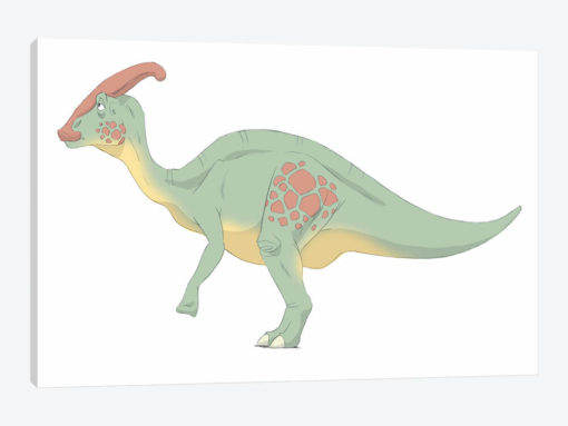 Parasaurolophus Pencil Drawing With Digital Color