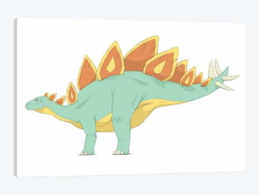 Stegosaurus Pencil Drawing With Digital Color