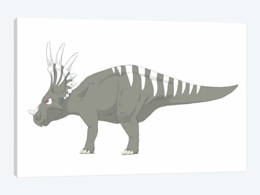 Styracosaurus Pencil Drawing With Digital Color