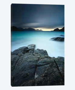 A Long Exposure Scene At Haukland Beach In Lofoten, Norway