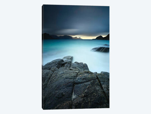 A Long Exposure Scene At Haukland Beach In Lofoten, Norway