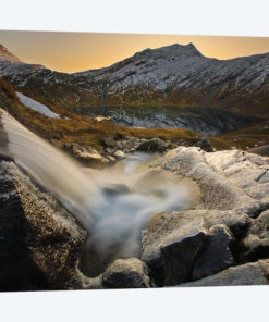 A Small Creek Running Through Skittendalen Valley In Troms County, Norway