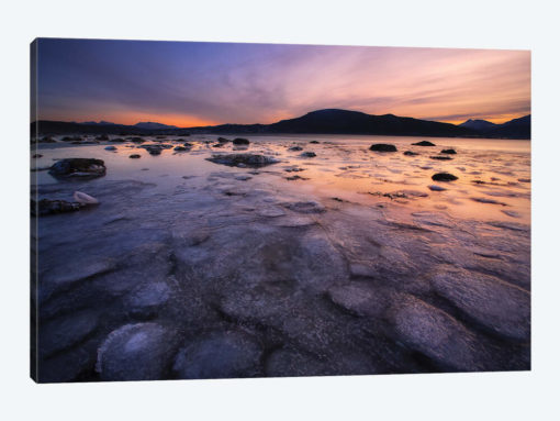 A Winter Sunset At Evenskjer In Troms County, Norway