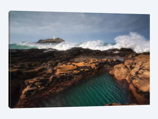 Godrevy Lighthouse In Cornwall, England