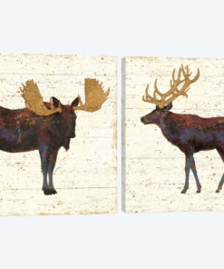 Golden Nature Diptych