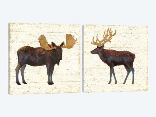Golden Nature Diptych