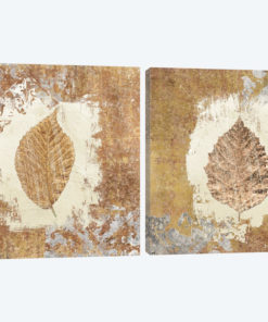 Gilded Leaf I Diptych