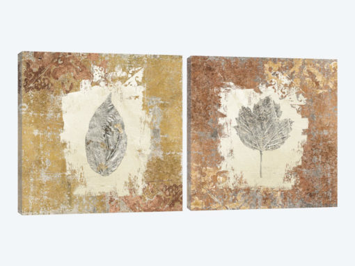 Gilded Leaf II Diptych