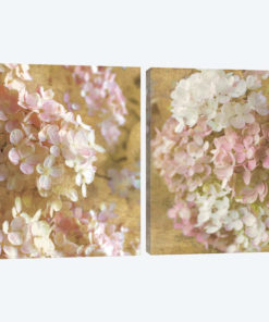 Gilded Hydrangea Diptych