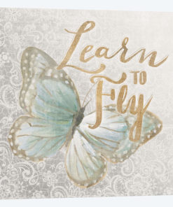 Textile Floral Butterfly I