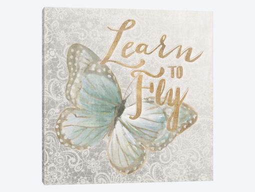 Textile Floral Butterfly I