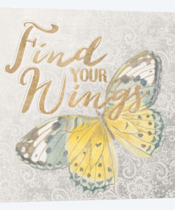 Textile Floral Butterfly II