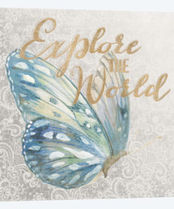 9 Textile Floral Butterfly III