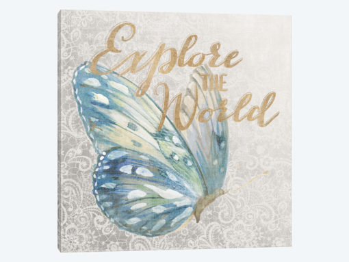 9 Textile Floral Butterfly III