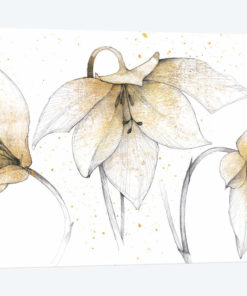 Gilded Graphite Floral Trio
