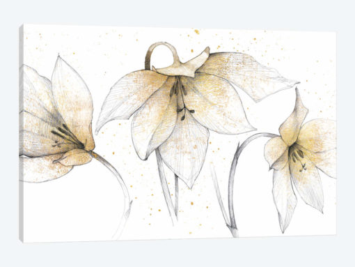 Gilded Graphite Floral Trio