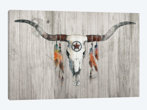 Longhorn On Wood